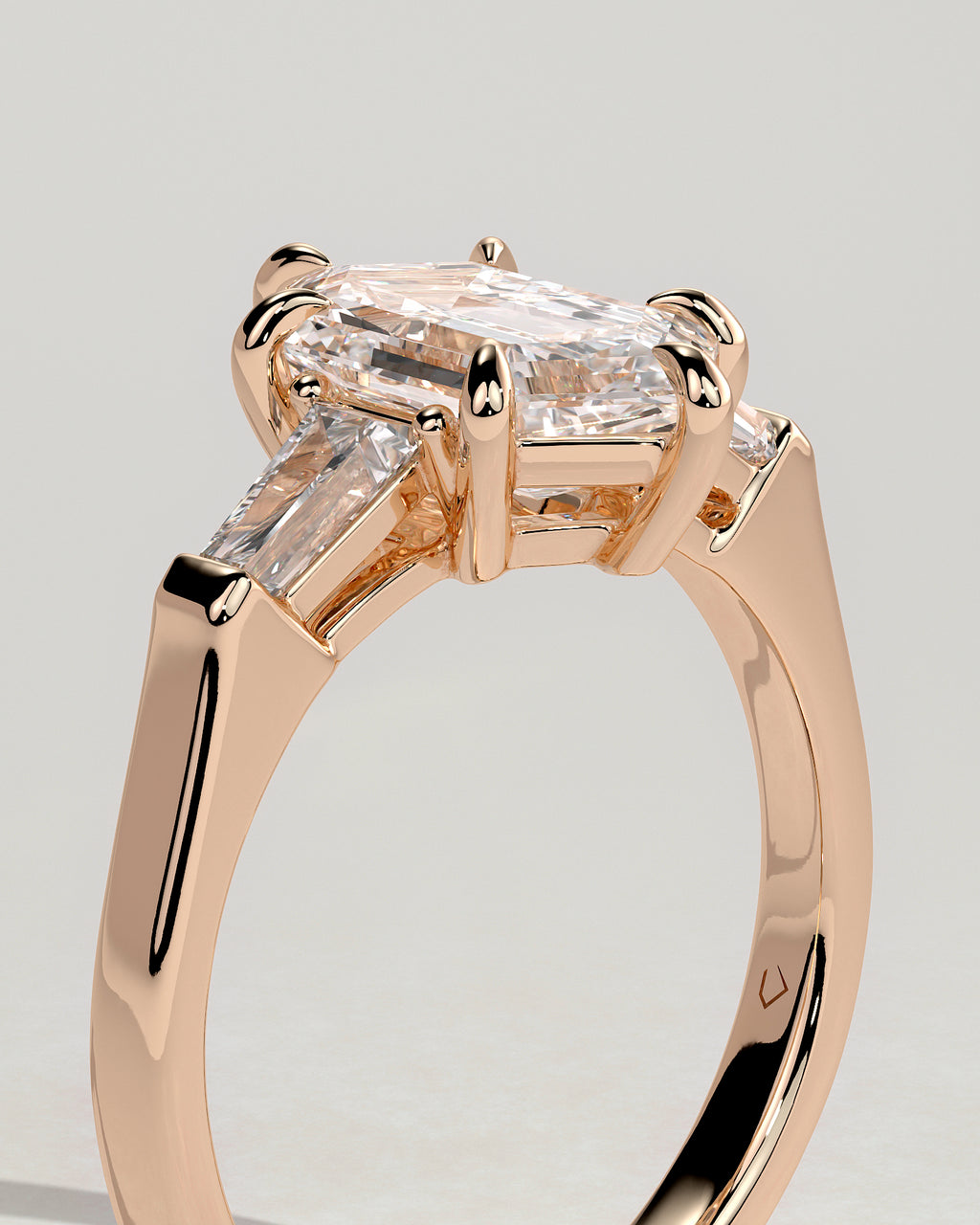 MET 0125 - 2 ct center stone - 18k Rose Gold source reference - setting detail view