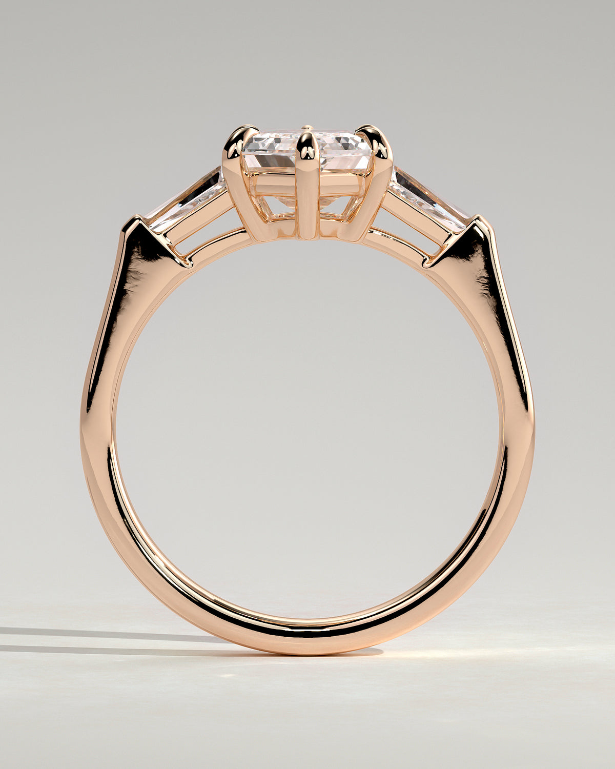MET 0125 - 2 ct center stone - 18k Rose Gold source reference - setting detail view