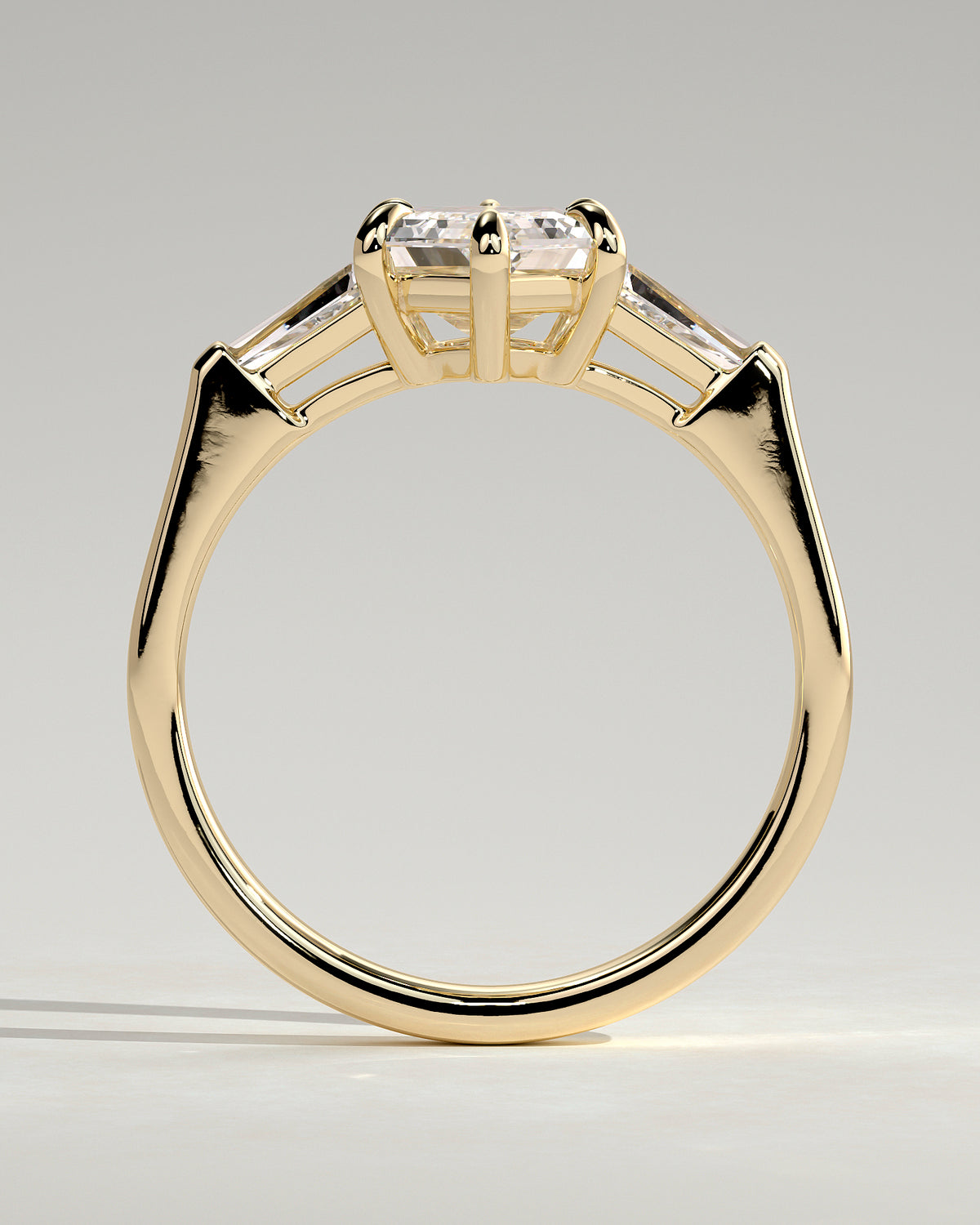 MET 0125 - 2 ct center stone - 18k Yellow Gold source reference - setting detail view