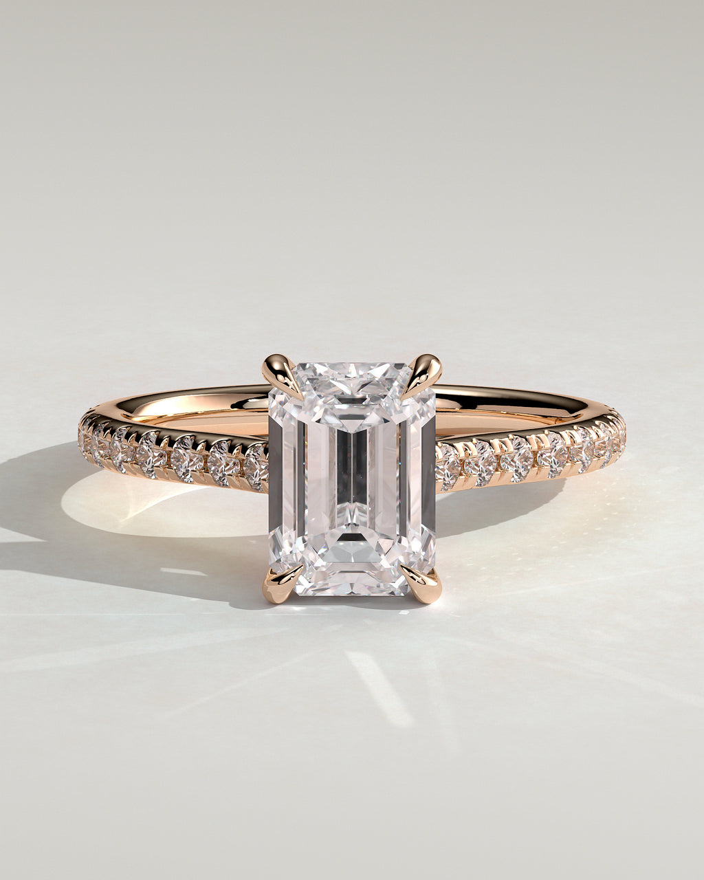 MET 0126 - 2 ct center stone - 18k Rose Gold source reference - front view