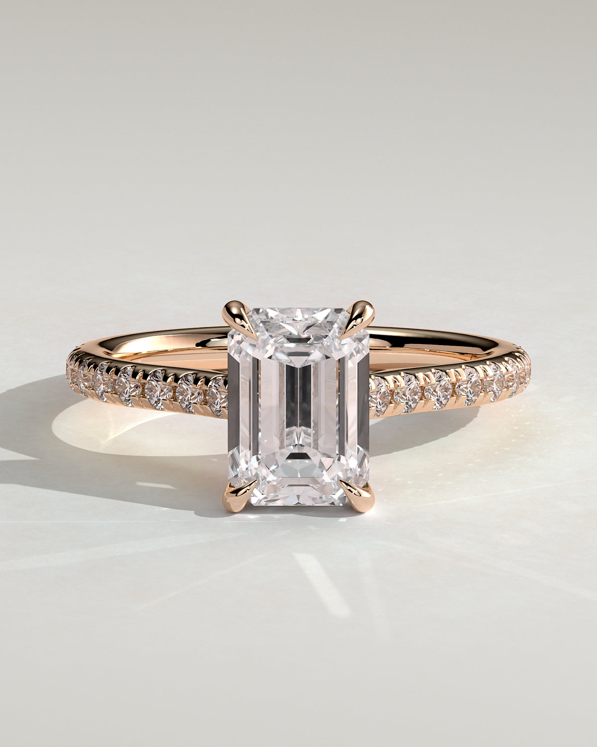 MET 0126 - 2 ct center stone - 18k Rose Gold source reference - front view