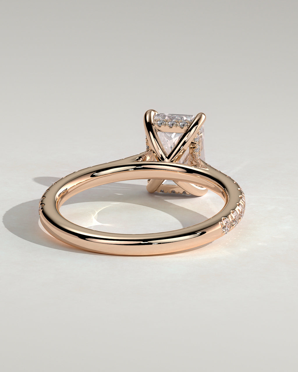 MET 0126 - 2 ct center stone - 18k Rose Gold source reference - setting detail view