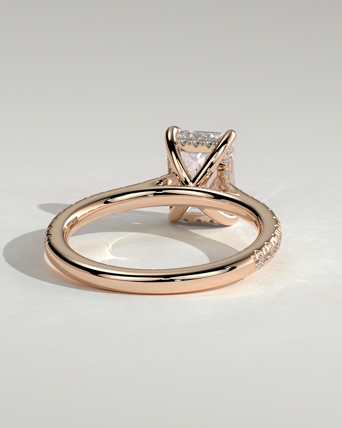 MET 0126 - 2 ct center stone - 18k Rose Gold source reference - setting detail view