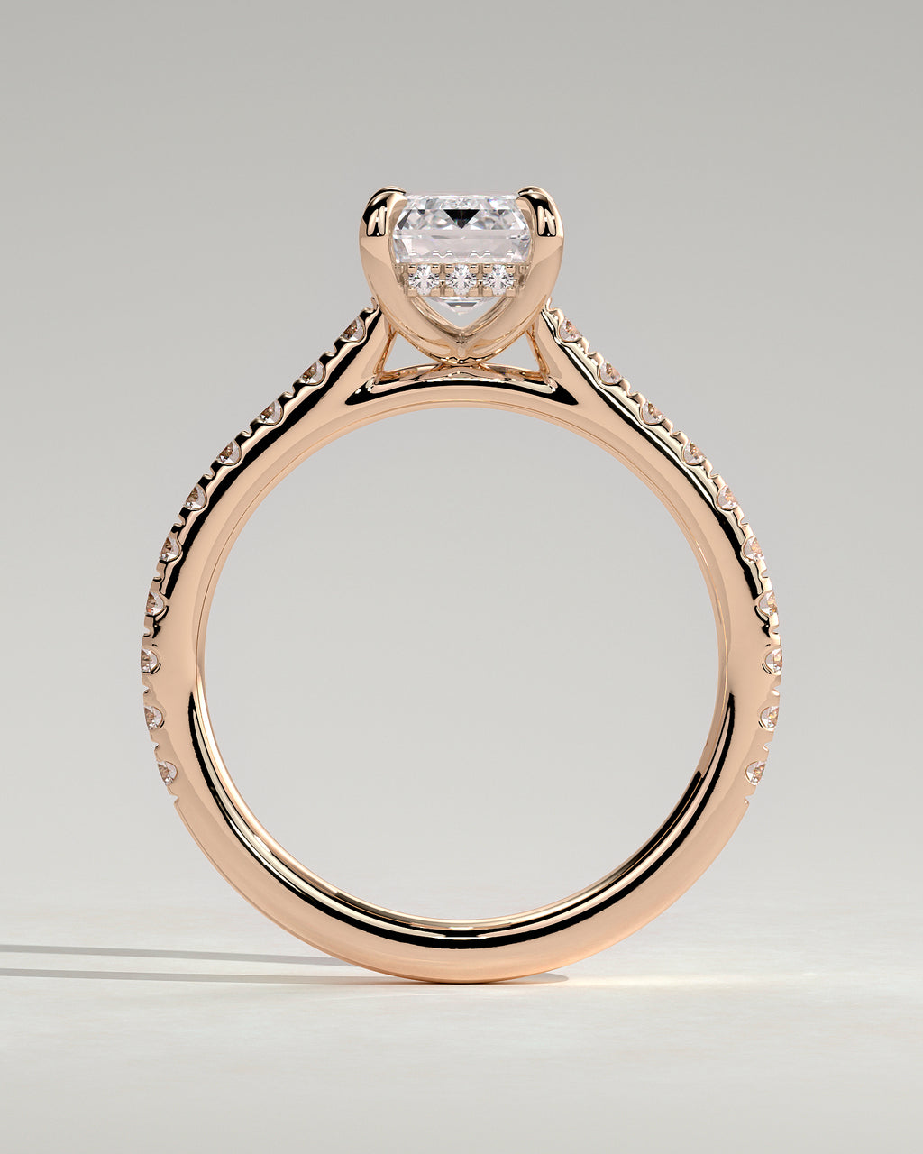 MET 0126 - 2 ct center stone - 18k Rose Gold source reference - setting detail view