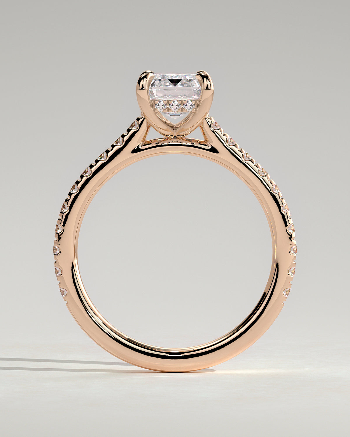 MET 0126 - 2 ct center stone - 18k Rose Gold source reference - setting detail view