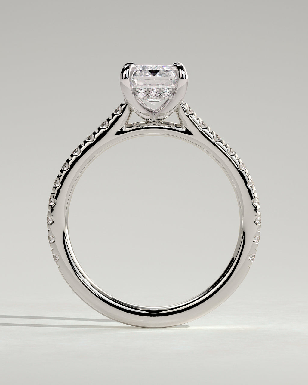 MET 0126 - 2 ct center stone - 18k White Gold source reference - setting detail view