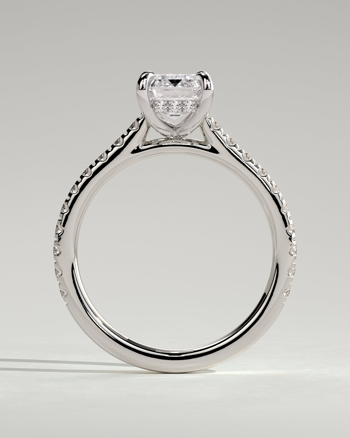 MET 0126 - 2 ct center stone - 18k White Gold source reference - setting detail view