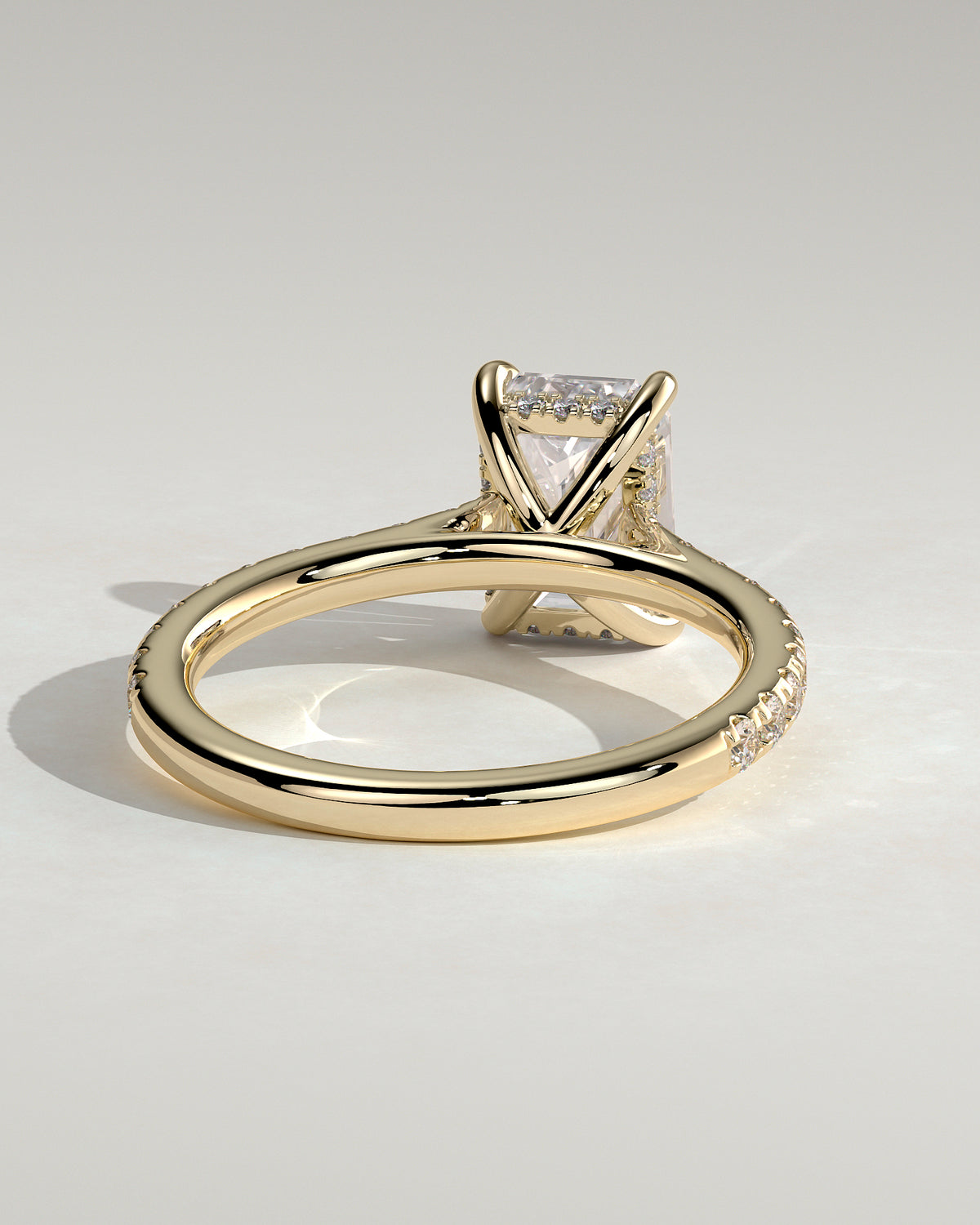 MET 0126 - 2 ct center stone - 18k Yellow Gold source reference - setting detail view