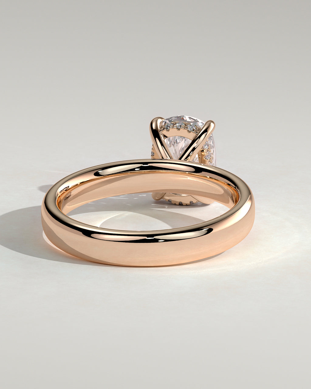 MET 0127 - 2 ct center stone - 18k Rose Gold source reference - setting detail view