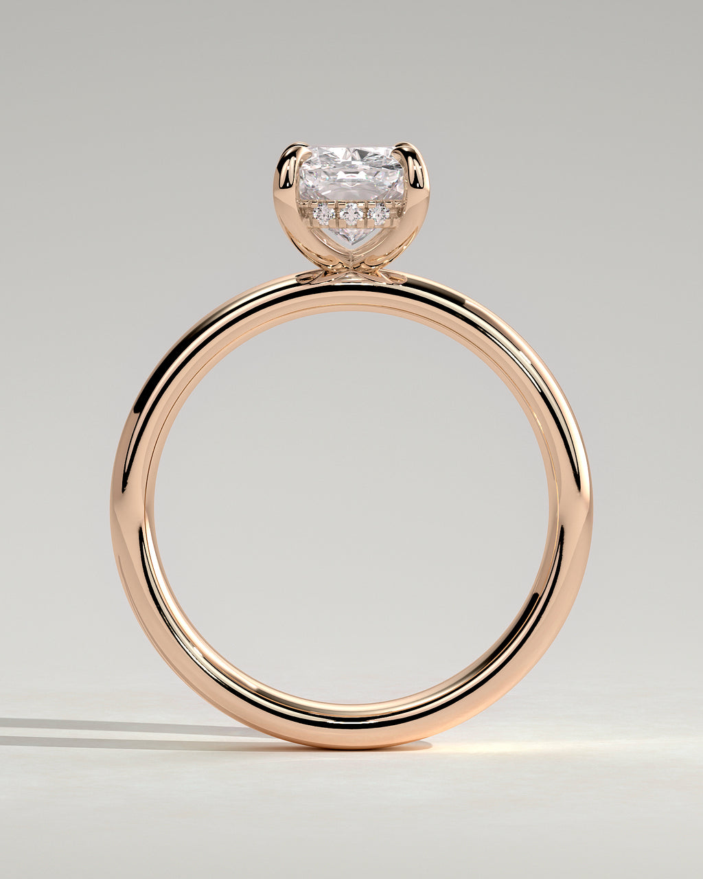 MET 0127 - 2 ct center stone - 18k Rose Gold source reference - setting detail view