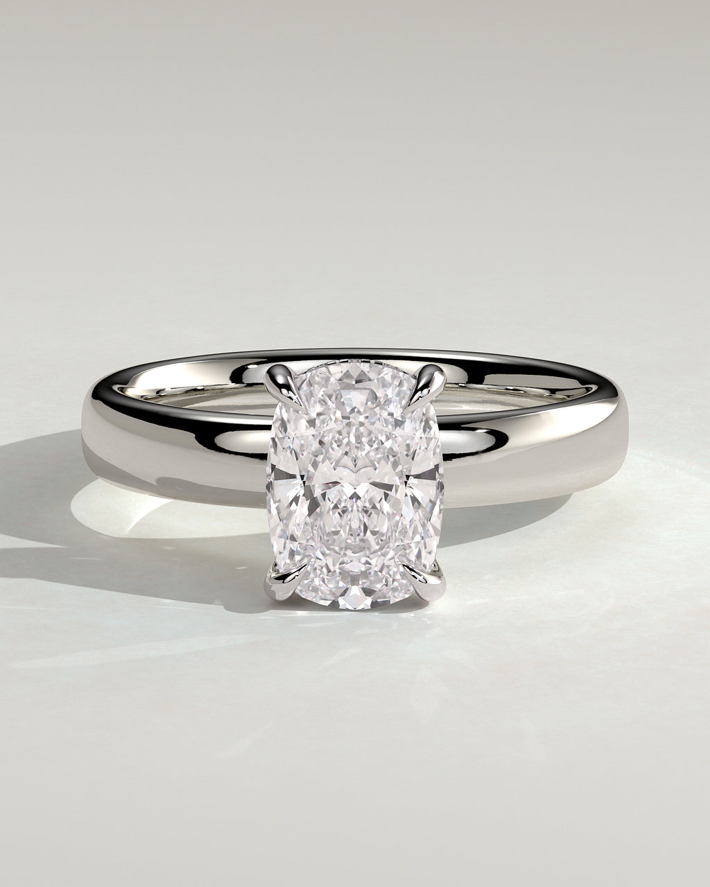 MET 0127 - 2 ct center stone - 18k White Gold source reference - front view