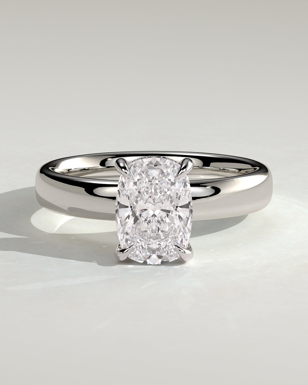 MET 0127 - 2 ct center stone - 18k White Gold source reference - front view