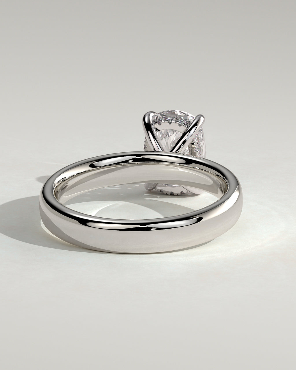 MET 0127 - 2 ct center stone - 18k White Gold source reference - setting detail view