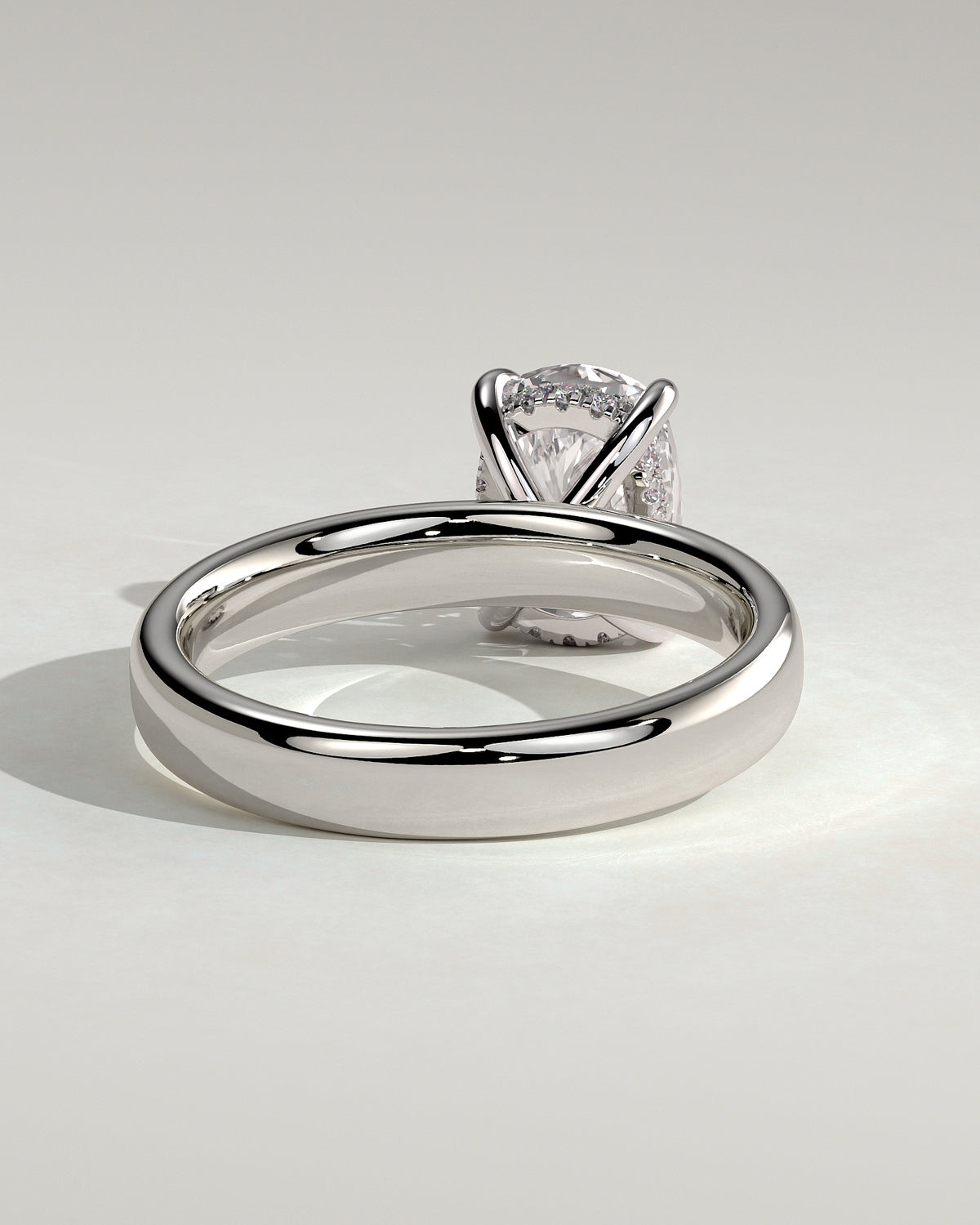 MET 0127 - 2 ct center stone - 18k White Gold source reference - setting detail view