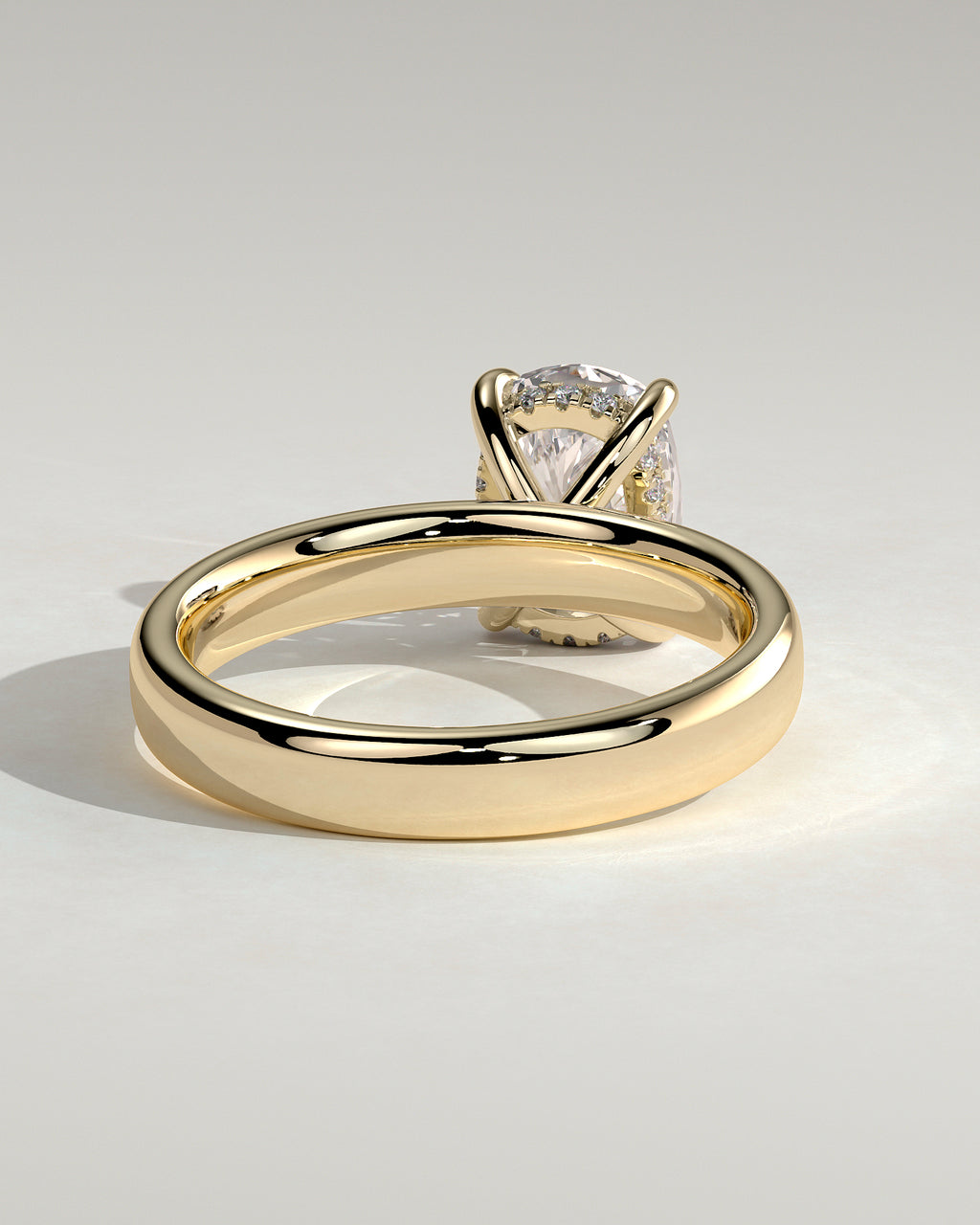 MET 0127 - 2 ct center stone - 18k Yellow Gold source reference - setting detail view