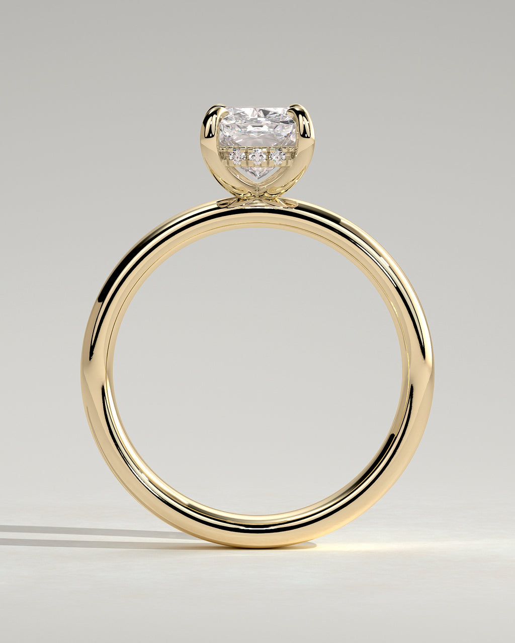 MET 0127 - 2 ct center stone - 18k Yellow Gold source reference - setting detail view