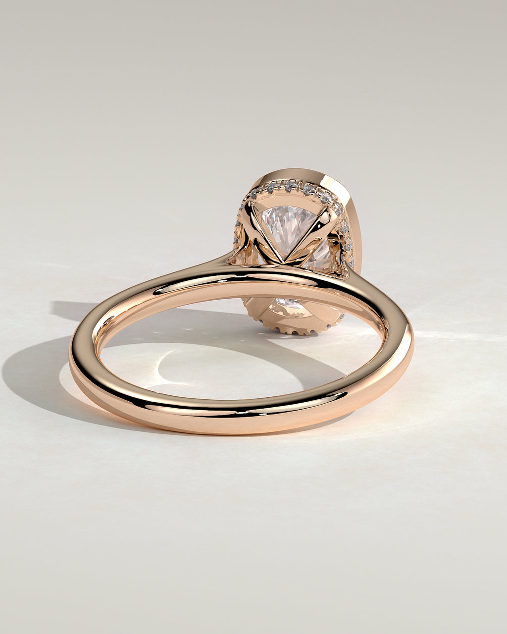 MET 0128 - 2 ct center stone - 18k Rose Gold source reference - setting detail view