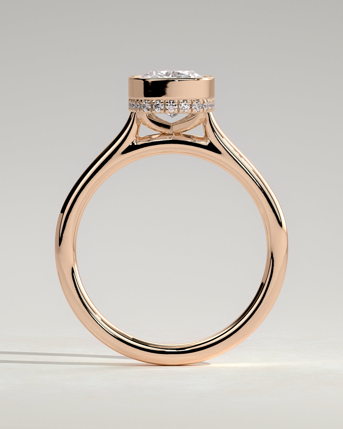 MET 0128 - 2 ct center stone - 18k Rose Gold source reference - setting detail view