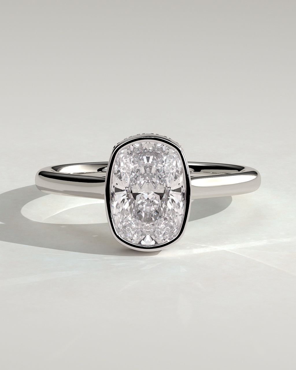 MET 0128 - 2 ct center stone - 18k White Gold source reference - front view