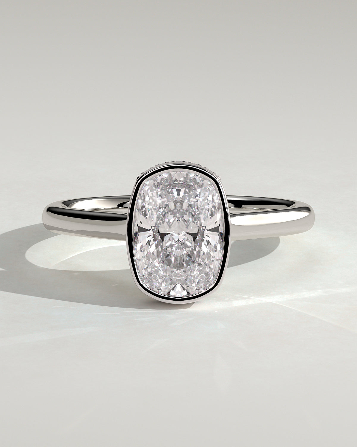 MET 0128 - 2 ct center stone - 18k White Gold source reference - front view