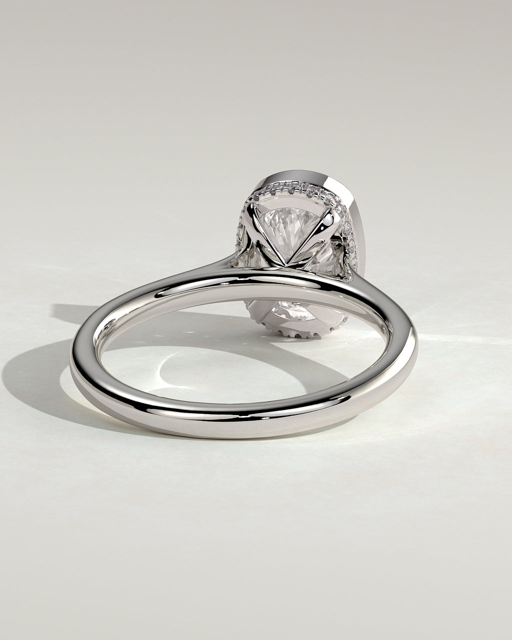 MET 0128 - 2 ct center stone - 18k White Gold source reference - setting detail view