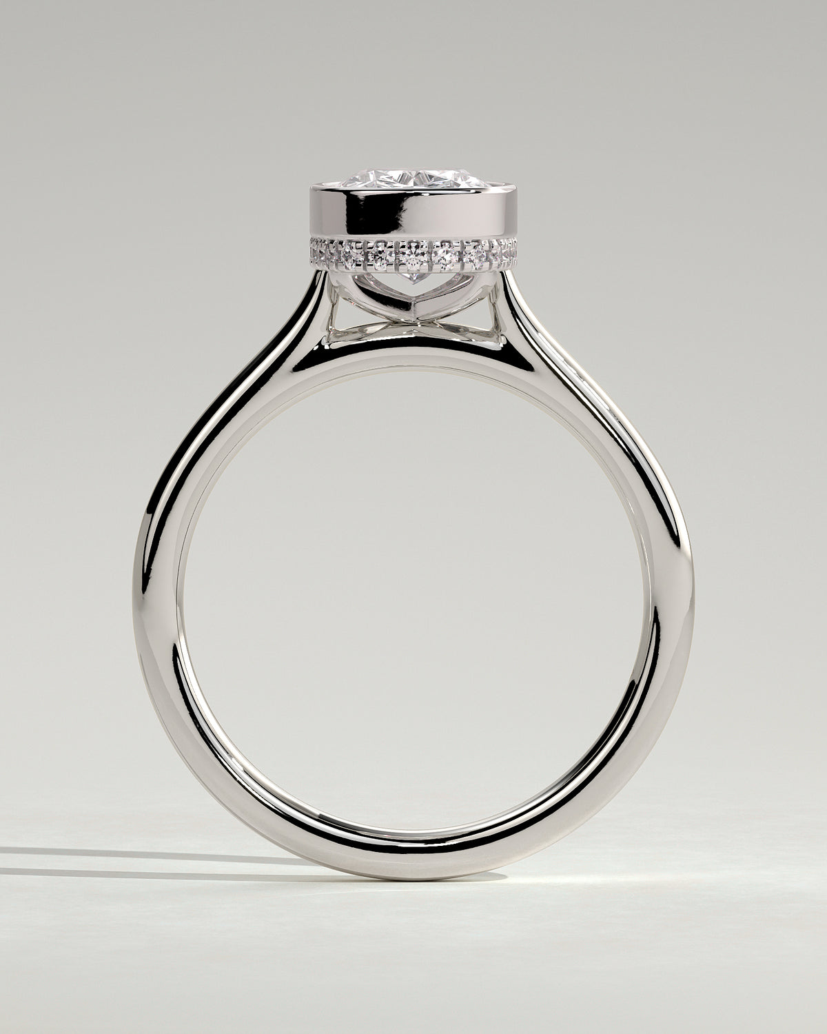 MET 0128 - 2 ct center stone - 18k White Gold source reference - setting detail view