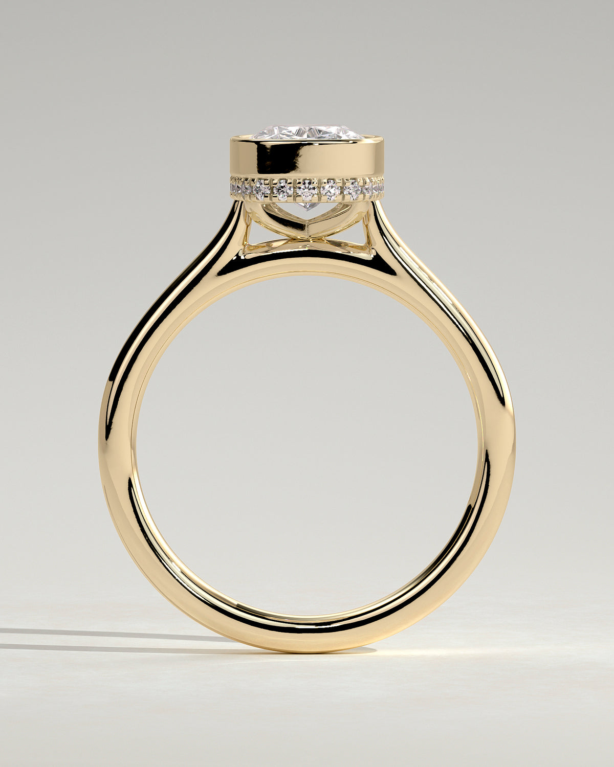 MET 0128 - 2 ct center stone - 18k Yellow Gold source reference - setting detail view