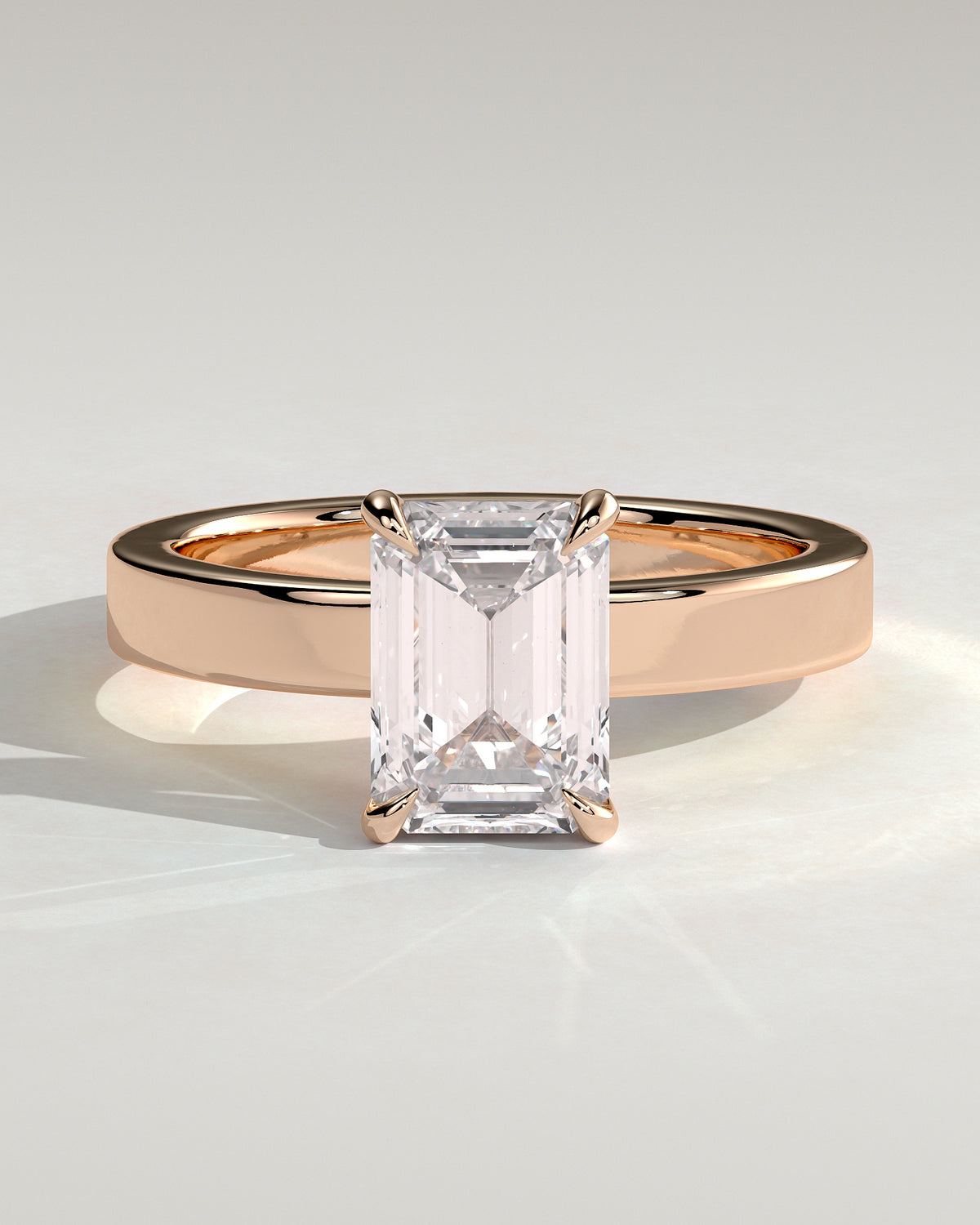 MET 0129 - 2 ct center stone - 18k Rose Gold source reference - front view