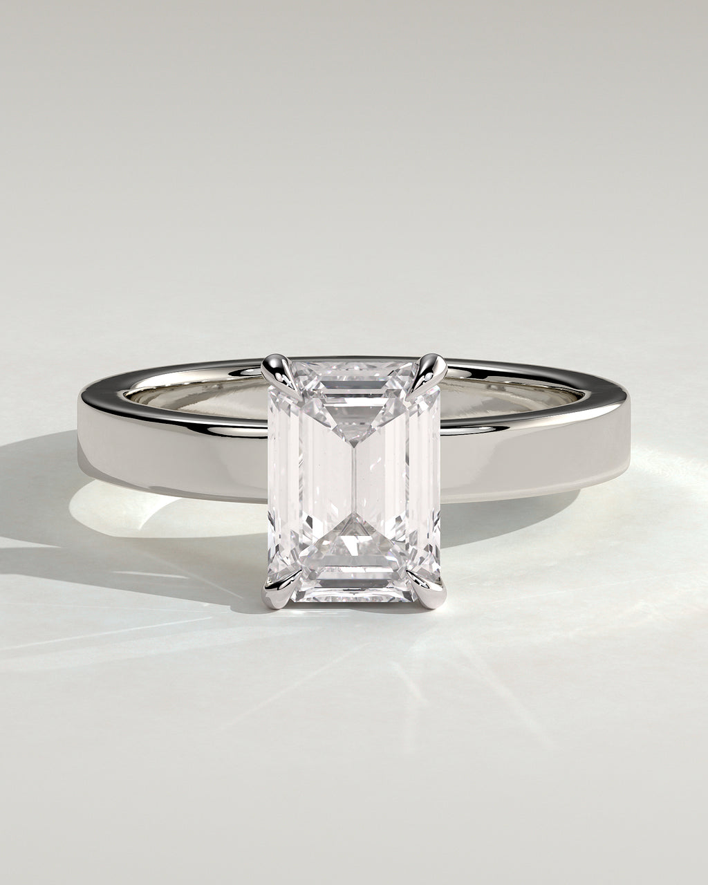 MET 0129 - 2 ct center stone - 18k White Gold source reference - front view