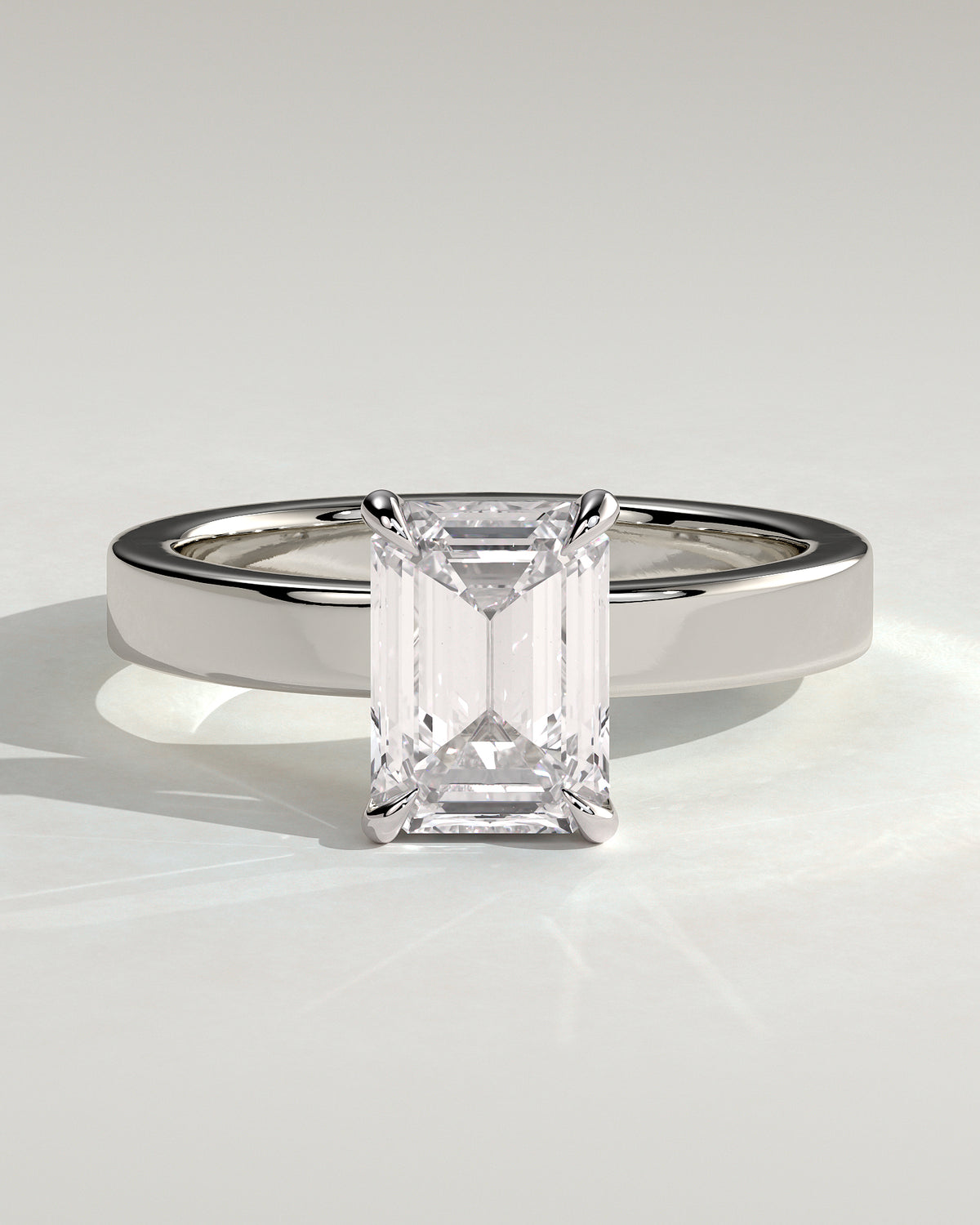 MET 0129 - 2 ct center stone - 18k White Gold source reference - front view