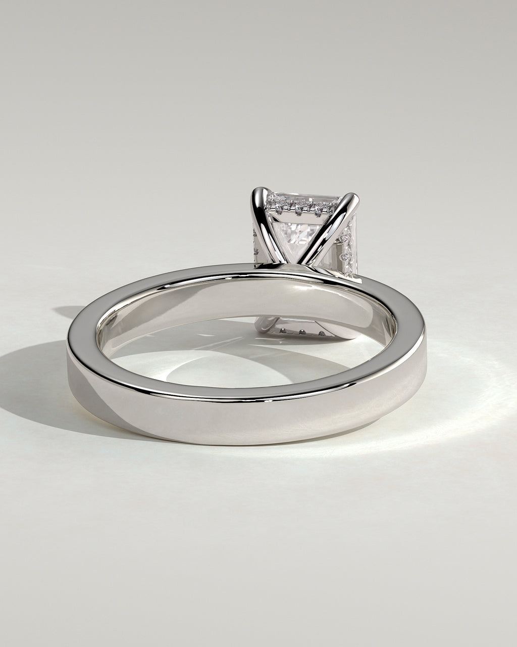 MET 0129 - 2 ct center stone - 18k White Gold source reference - setting detail view