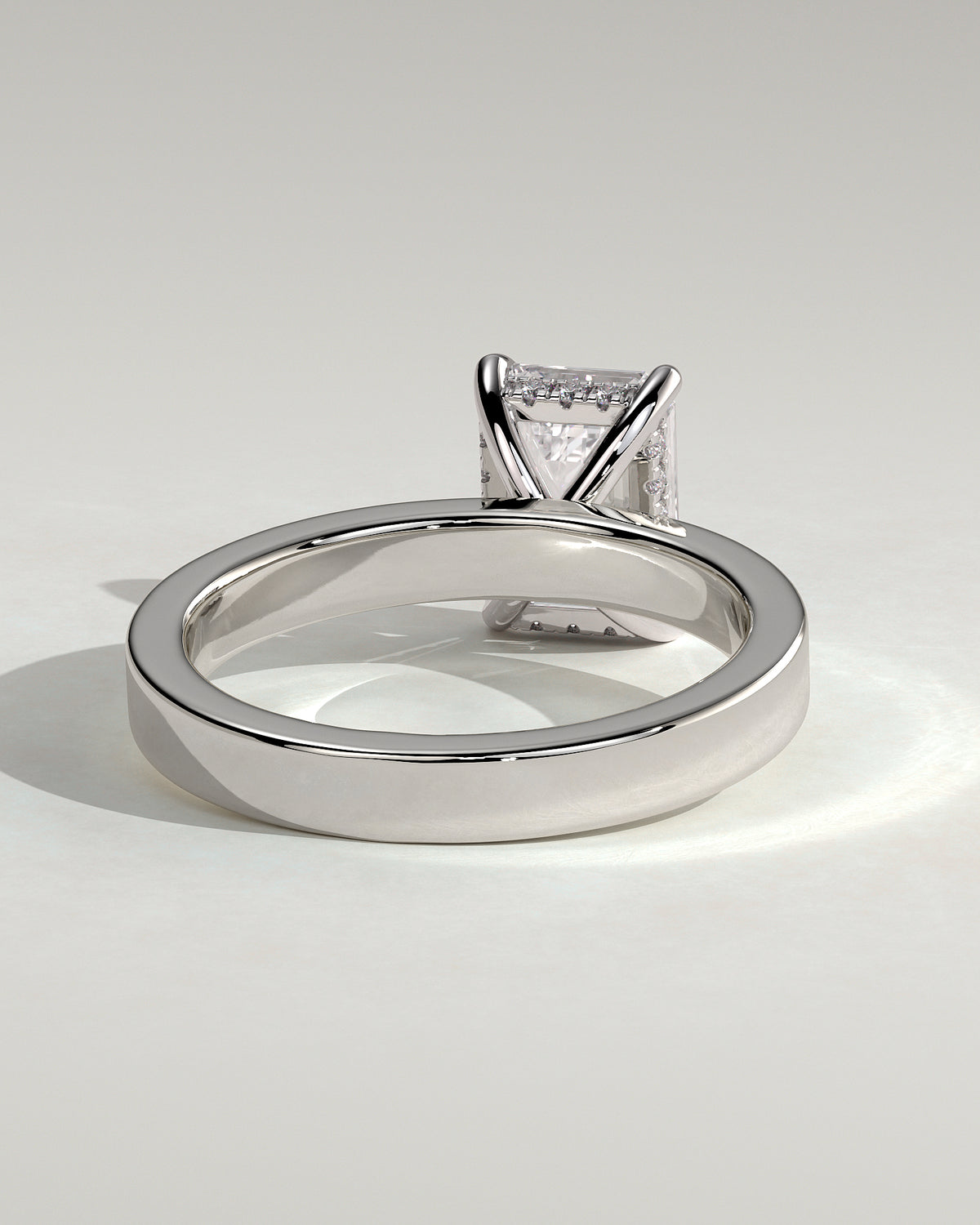 MET 0129 - 2 ct center stone - 18k White Gold source reference - setting detail view