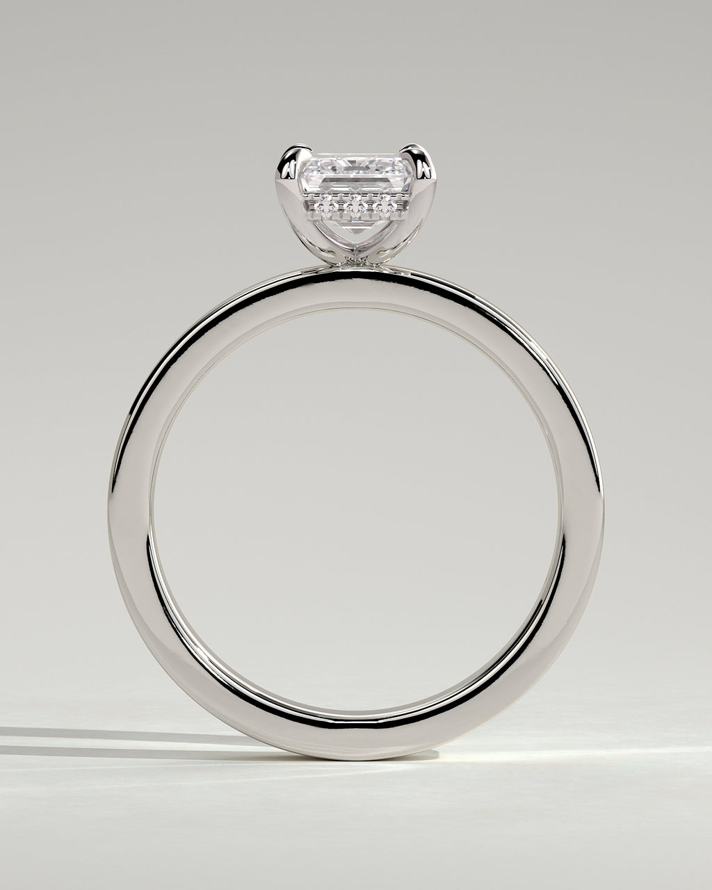 MET 0129 - 2 ct center stone - 18k White Gold source reference - setting detail view