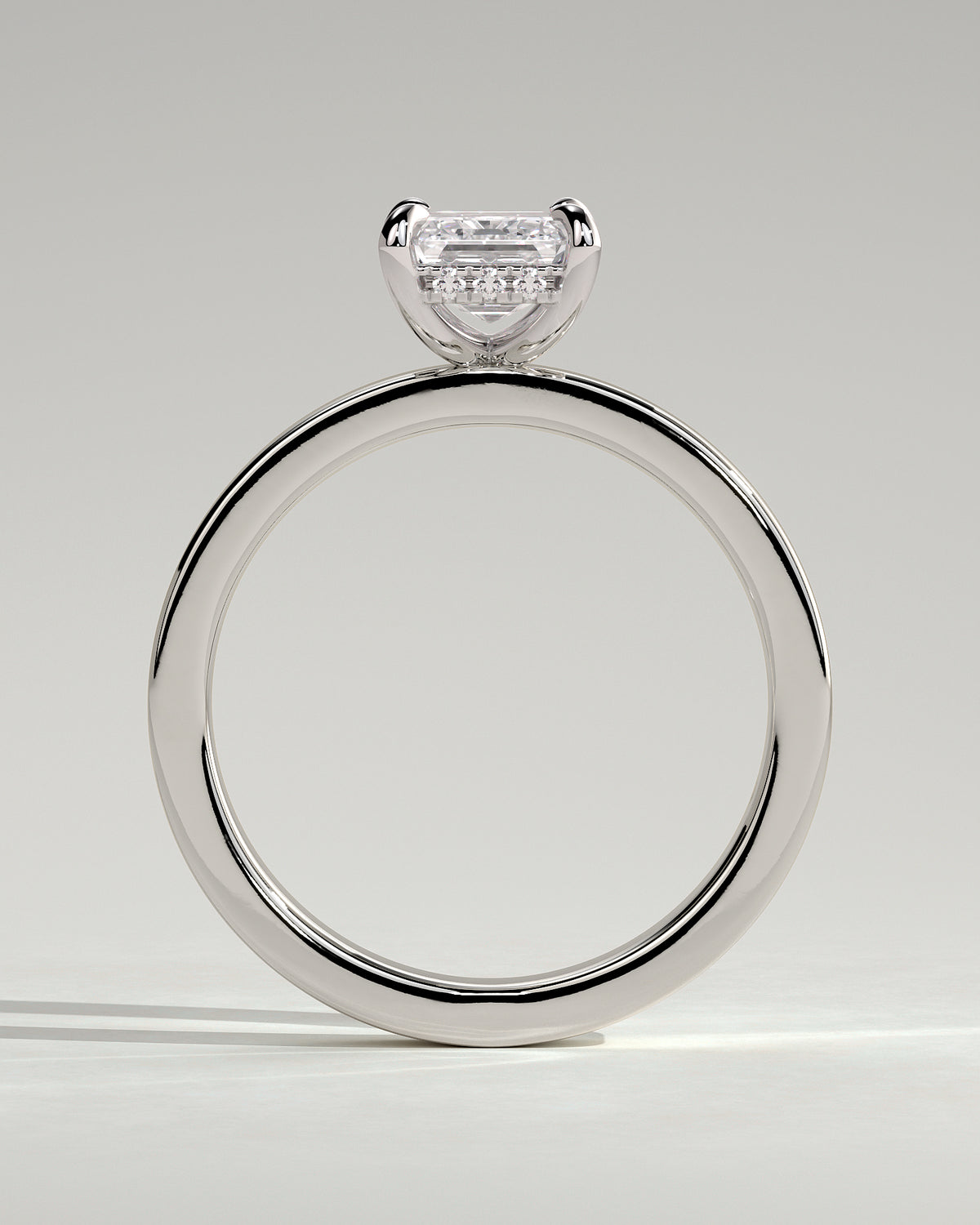 MET 0129 - 2 ct center stone - 18k White Gold source reference - setting detail view