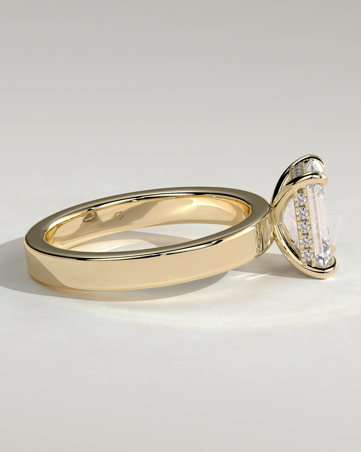 MET 0129 - 2 ct center stone - 18k Yellow Gold source reference - setting detail view