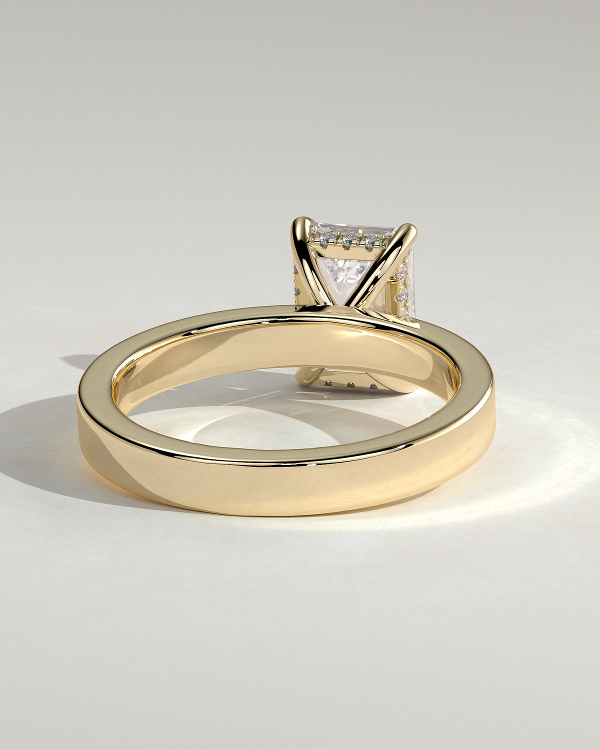 MET 0129 - 2 ct center stone - 18k Yellow Gold source reference - setting detail view