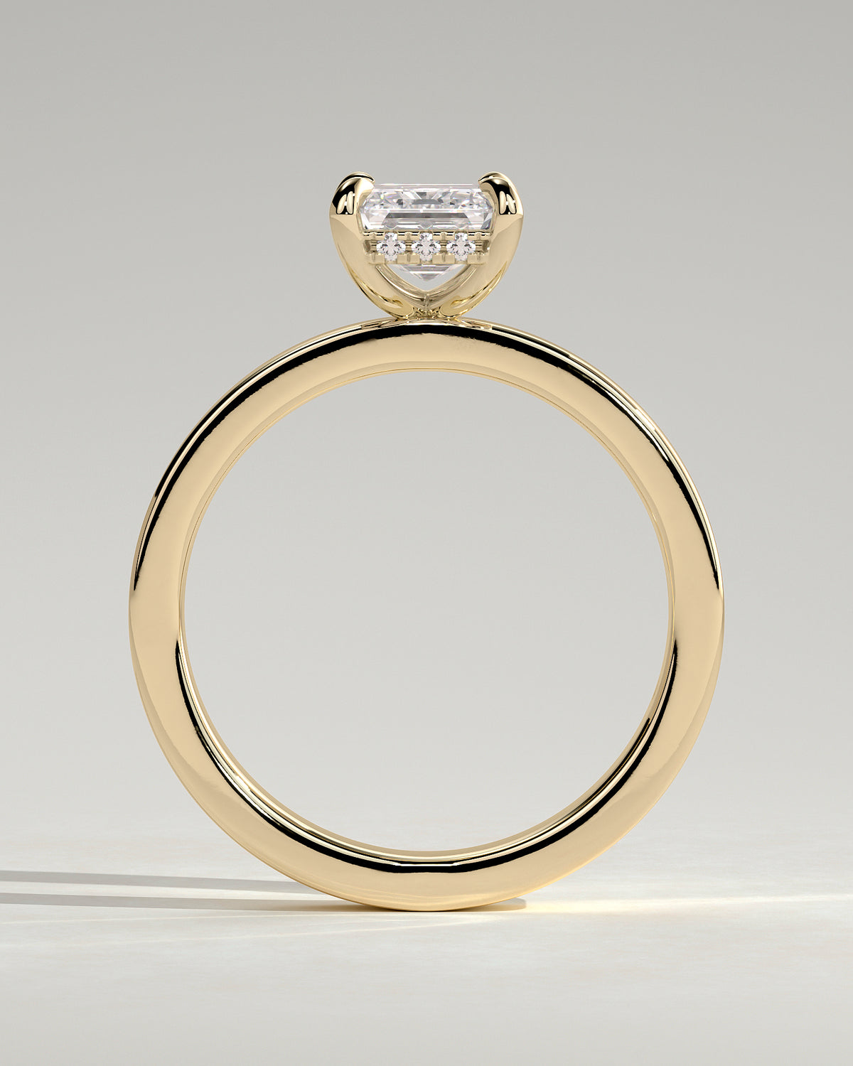 MET 0129 - 2 ct center stone - 18k Yellow Gold source reference - setting detail view
