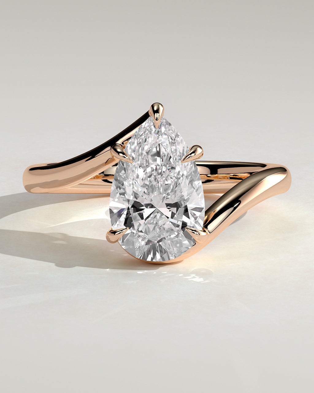 MET 0130 - 2 ct center stone - 18k Rose Gold source reference - front view