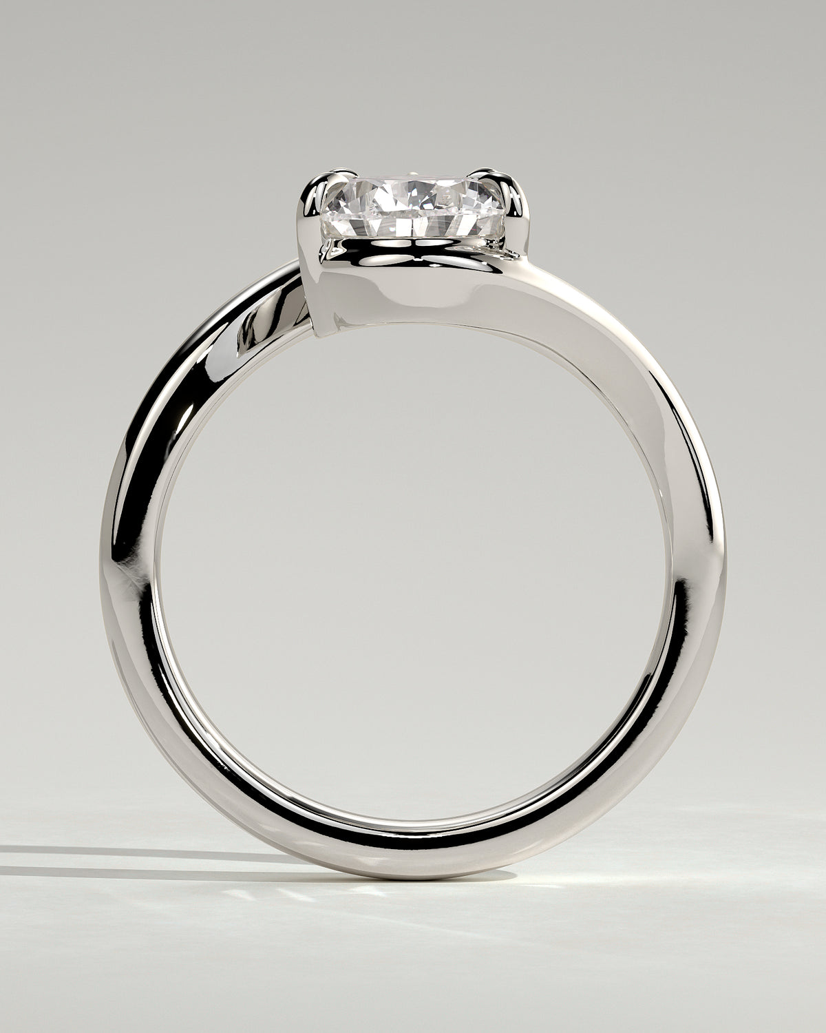 MET 0130 - 2 ct center stone - 18k White Gold source reference - setting detail view