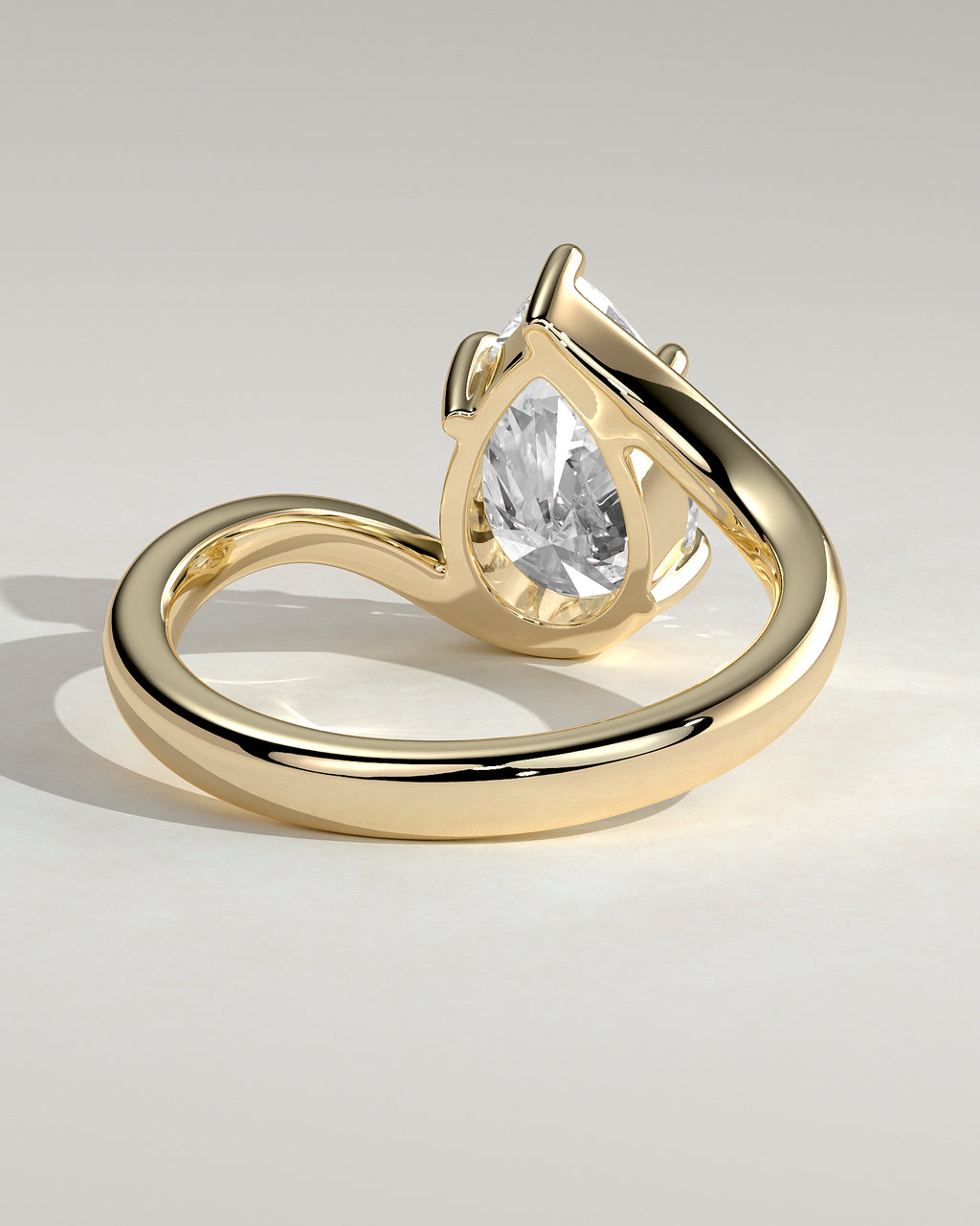 MET 0130 - 2 ct center stone - 18k Yellow Gold source reference - setting detail view
