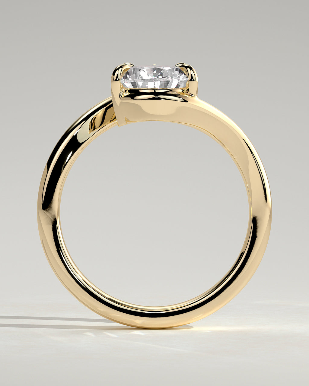 MET 0130 - 2 ct center stone - 18k Yellow Gold source reference - setting detail view