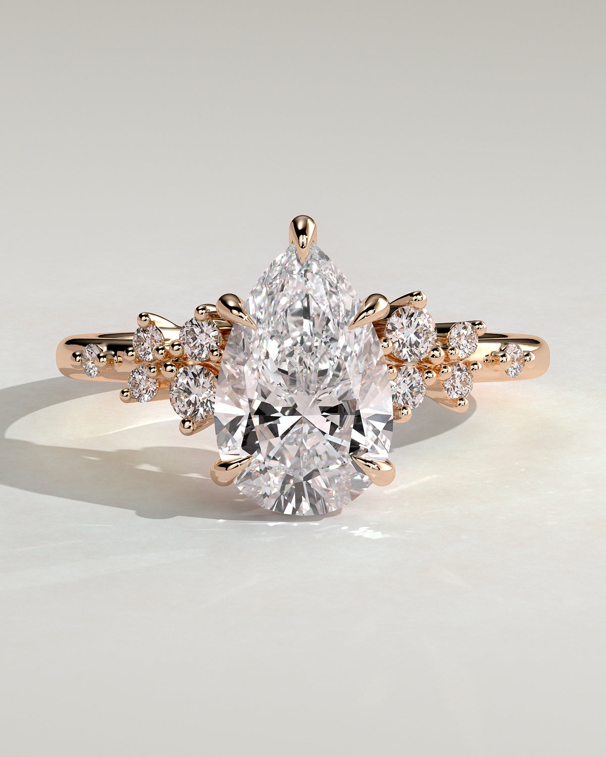 MET 0131 - 2 ct center stone - 18k Rose Gold source reference - front view