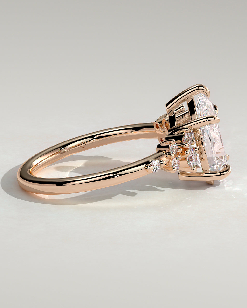 MET 0131 - 2 ct center stone - 18k Rose Gold source reference - setting detail view