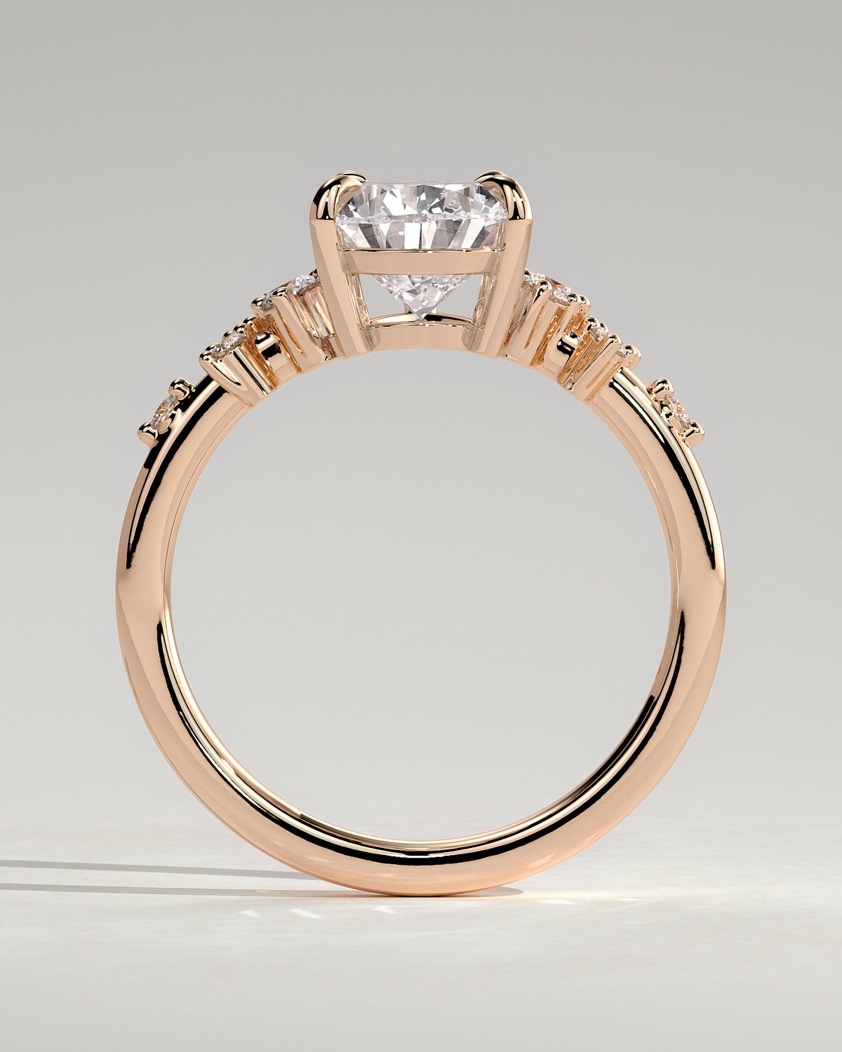 MET 0131 - 2 ct center stone - 18k Rose Gold source reference - setting detail view