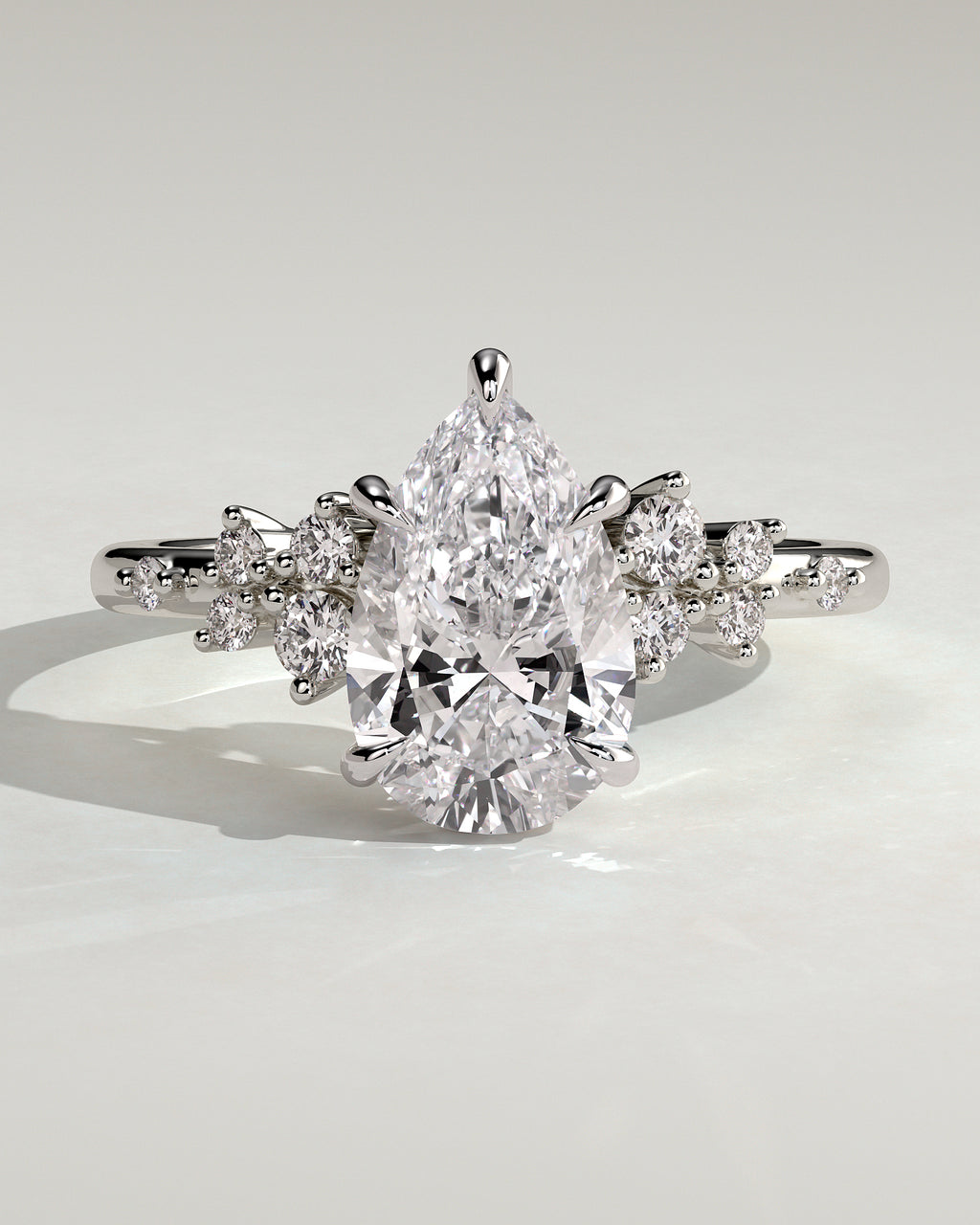 MET 0131 - 2 ct center stone - 18k White Gold source reference - front view