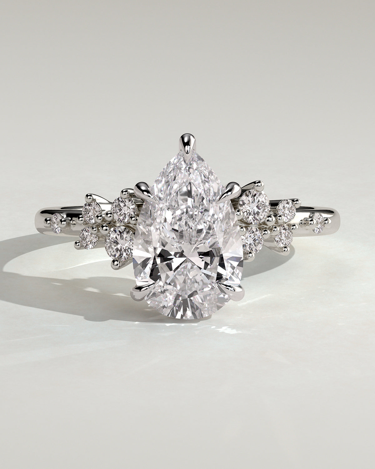 MET 0131 - 2 ct center stone - 18k White Gold source reference - front view