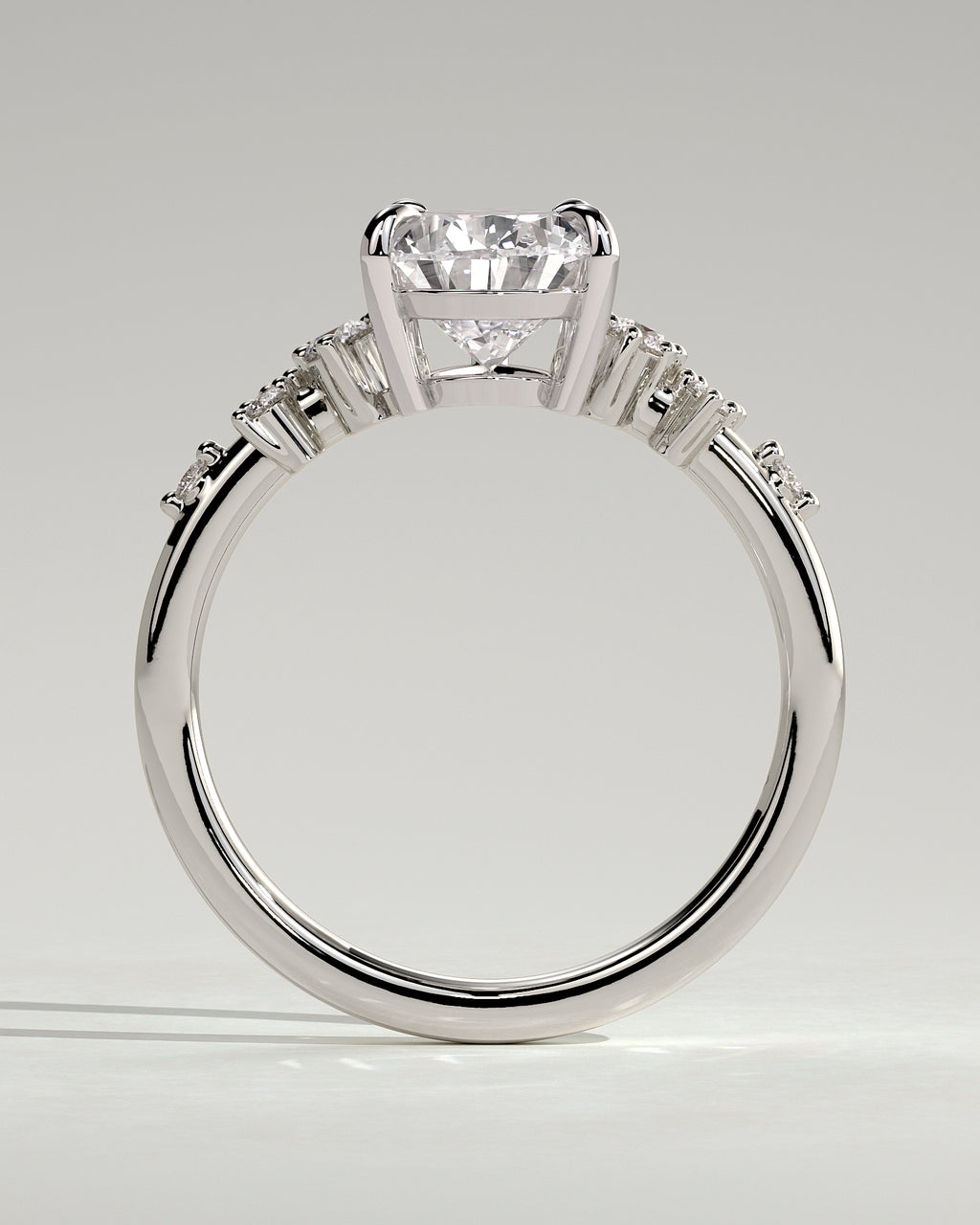 MET 0131 - 2 ct center stone - 18k White Gold source reference - setting detail view