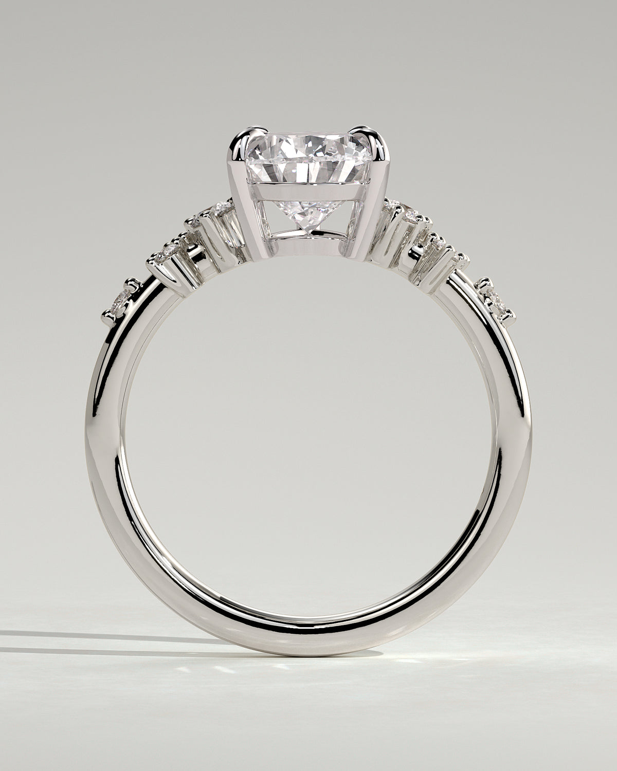 MET 0131 - 2 ct center stone - 18k White Gold source reference - setting detail view