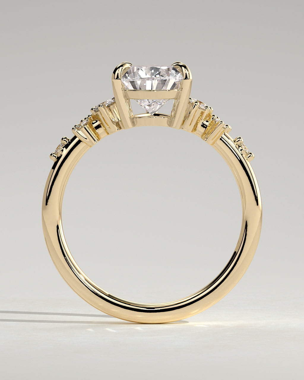 MET 0131 - 2 ct center stone - 18k Yellow Gold source reference - setting detail view
