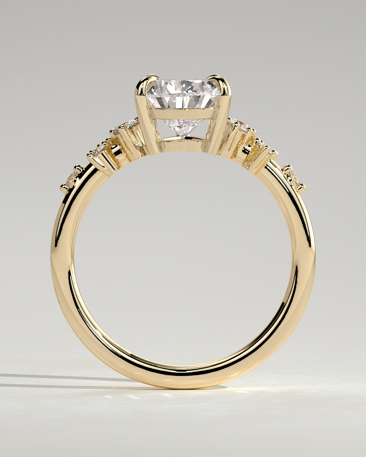 MET 0131 - 2 ct center stone - 18k Yellow Gold source reference - setting detail view